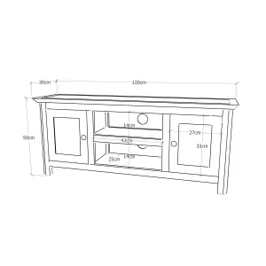 Mirano Grey 2 Door TV Cabinet Chrome Knob