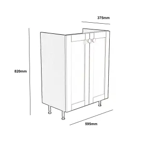 Ashford Matt Kombu green Shaker Freestanding Base unit (W)595mm (H)820mm