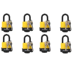 4 Keyed Alike 40mm Water Resistant Waterproof Padlocks 8 Locks 16 Keys Security