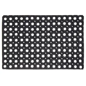 JVL Rondo Rubber Ring Scraper Doormat, 40x60cm, Pack of 2