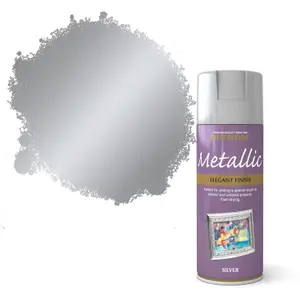 Rust-Oleum Metallic Silver effect Multi-surface Spray paint, 400ml