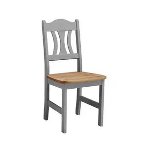 Kristel Solid Wood Dining Chair (Set of 2) Grey/Leach coloured