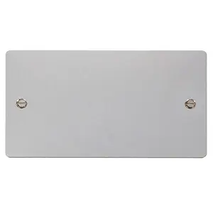 Flat Plate Polished Chrome 2 Gang Blank Plate - SE Home