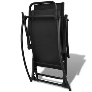 Berkfield Garden Rocking Chair Steel and Textilene Black