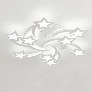 9 Childlike Shooting Stars LED Energy Efficient Flush Mount Ceiling Light Cartoon Decor Cool White