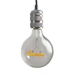 ValueLights Vintage Style 2w LED ES E27 Edison Screw Word Script Happy Design Clear Light Bulb - Happy