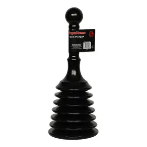 SupaHome Mini Sink Plunger Black (176mm x 97mm)