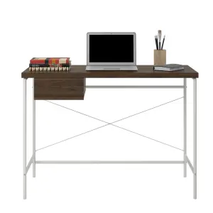 Webster Computer Desk with 1 Drawer in Walnut Look