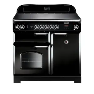 Rangemaster CLA100EIBLC Freestanding Electric Range cooker with Induction Hob - Black