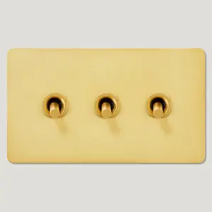 MAXWELL 3G Two Way Smooth Toggle Switch - Brass