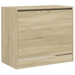 Berkfield Shoe Cabinet Sonoma Oak 80x42x69 cm Engineered Wood