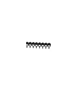 13 - 16mm   Stud End Metal Curtain Pole Set - Black