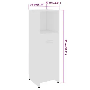 Berkfield Bathroom Cabinet White 30x30x95 cm Engineered Wood