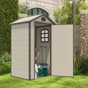 Costway Outdoor Storage Shed Weather Resistant Garden Shed w/ Lockable Door& Air Vents