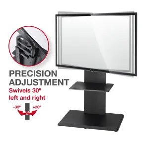 TTAP Black TV Stand with Bracket for up to 65" TVs