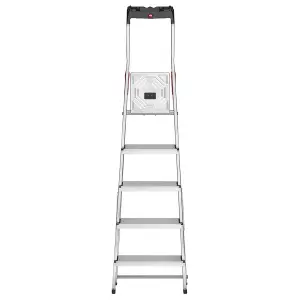 Hailo L60 Aluminium Step Ladders - 5 treads