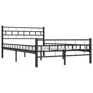 Berkfield Bed Frame Black Metal 120x200 cm