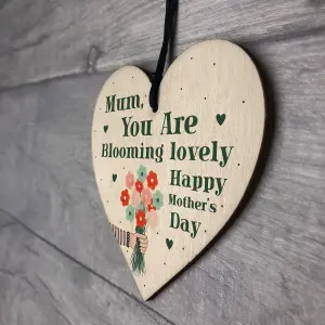 Mothers Day Gifts Wood Heart Blooming Lovely Thank You Special Gift From Daughter Son