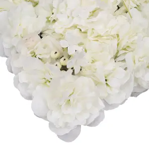 Artificial Flower Wall Backdrop Panel, 60cm x 40cm, White with Berries