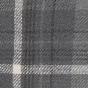 Woven Check Cushion Covers Tartan Pack of 4 Pillow, 45 x 45cm - Charcoal