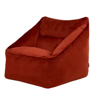 icon Natalia Velvet Armchair Bean Bag Terracotta Giant Bean Bag Chair