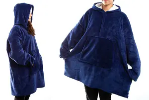 One Size Comfortable Oversized Sherpa Hoodie Blanket