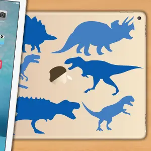 Walplus Vinyl Wall Stickers Decals - Diy - Blue Dinosaurs Shapes Kids Sticker