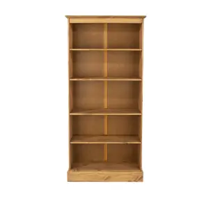 Tall 5 shelf bookcase, antique waxed finish, Cotswold range