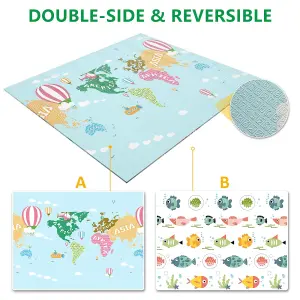 180cm x 160cm Playmat, Extra-Large&Thick Foldable Foam Baby Play Mat