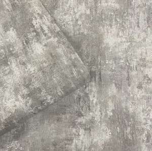 Plain Charcoal Grey Distressed Stone Concrete Effect Cove Texture Wallpaper