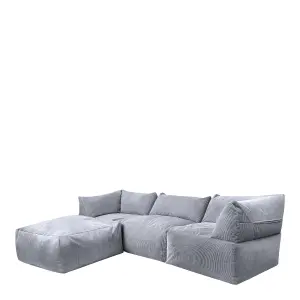 icon Tetra Fine Cord Charcoal Grey Modular Sofa Set (4 individual sections) - Combination Four