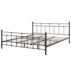 Metal EU Super King Size Bed Frame Black LYNX