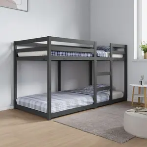 Cullompt Harriet Bee Bunk Bed 90x200 Cm Solid Wood Pine White / 80 x 200 cm