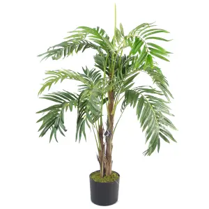 120cm Premium Artificial palm tree with pot with Gold Metal Planter