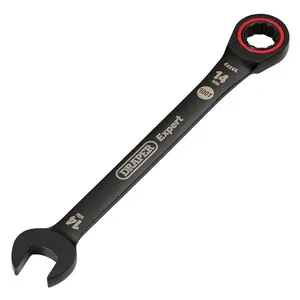 Draper Tools Expert HI-TORQ Metric Ratchet Combination Spanner, 14mm, Black