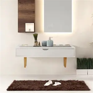 Renner 80cm W Rectangle Wall Mounted 2-In-1 Dressing Table & Writing Desk With Drawer Fairmont Park