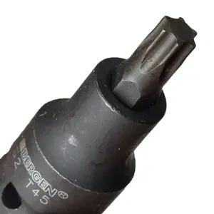 T45 x 53mm 1/2" Drive Short Impact Impacted Torx / Star Male Socket