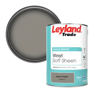 Leyland Trade Vinyl Soft Sheen Walls & Ceilings Emulsion Paint Pinch of Pepper (PPG1007-5) - 5L