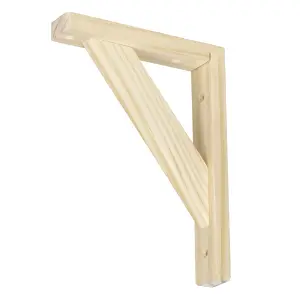 GoodHome Timber Natural Pine Shelving bracket (H)200mm (D)150mm