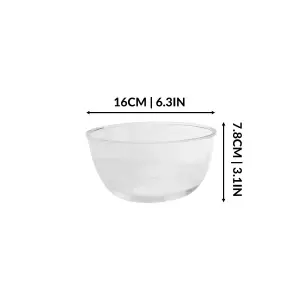 Clear Glass Mixing Bowls Set of 3 - M&W