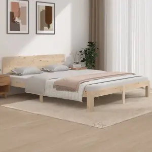 Berkfield Bed Frame Solid Wood Pine 160x200 cm