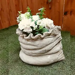 Sack design Stone cast Plant Pot