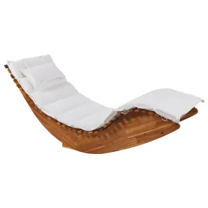 Sun Lounger Off-White BRESCIA II