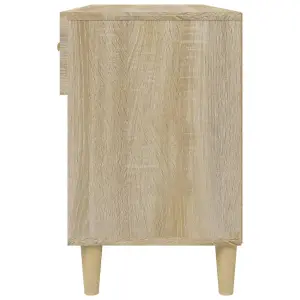 Berkfield Shoe Cabinet Sonoma Oak 102x35x55 cm Engineered Wood