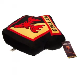 Watford FC Crest Filled Cushion Black/Red (One Size)