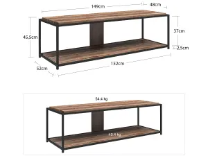 Quincy TV-Stand in Weathered Oak