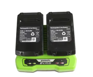 Greenworks Tools 48V (2 x 24V) 36cm (14") Lawnmower includes 2 x 24V 2Ah batteries & 2Ah charger