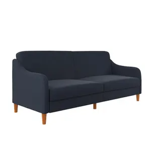 Jasper coil 3-seater Sofa Bed in navy fabric