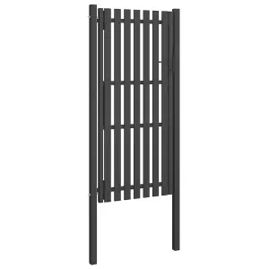 Berkfield Garden Fence Gate Steel 1x2.5 m Anthracite