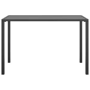 Berkfield Garden Dining Table Anthracite 110x54x70 cm Steel